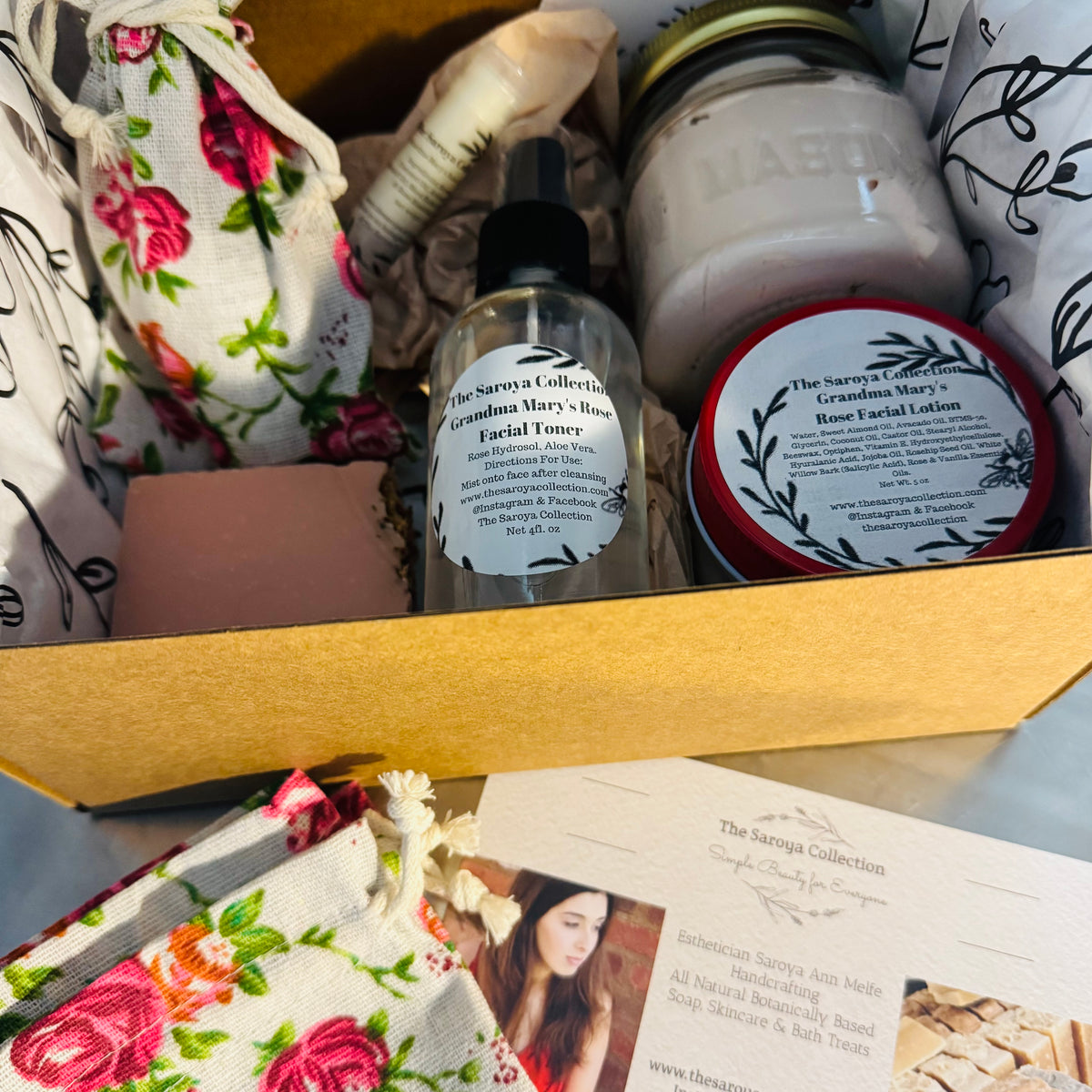 Grandma Mary’s Rose Skincare Gift Box - The Saroya Collection