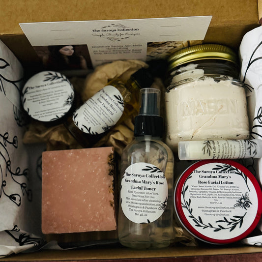 Grandma Mary’s Rose Skincare Gift Box - The Saroya Collection