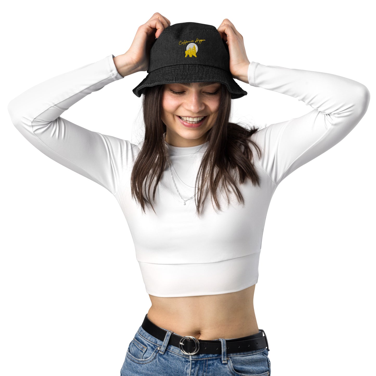 Denim California Hippie Bucket Hat