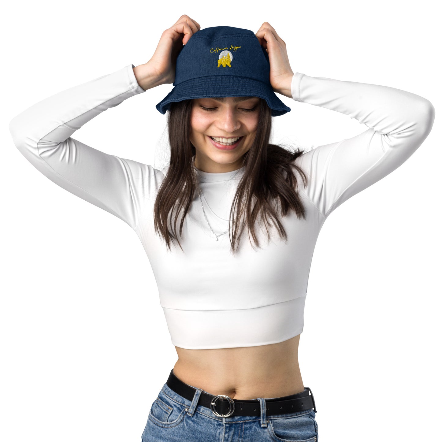 Denim California Hippie Bucket Hat