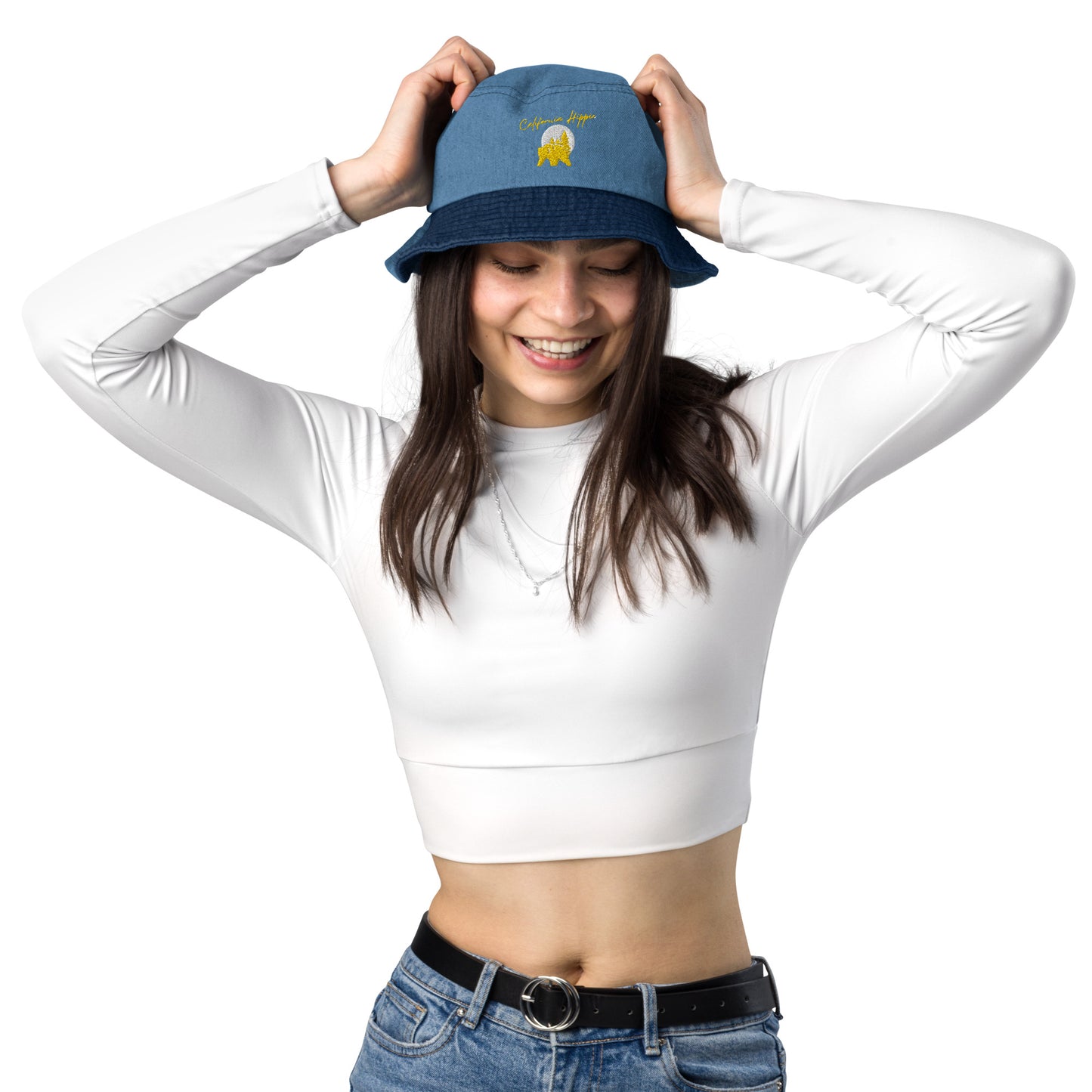 Denim California Hippie Bucket Hat