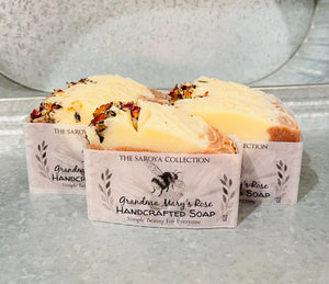 Grandma Mary's Vegan Handcrafted Rose Soap