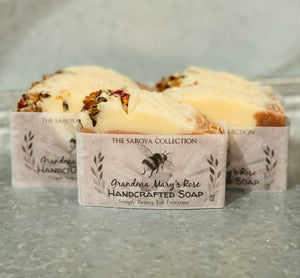 Grandma Mary's Vegan Handcrafted Rose Soap