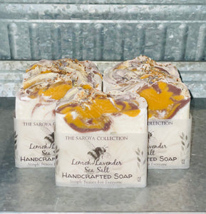 Lemon-Lavender Vegan Sea Salt Soap